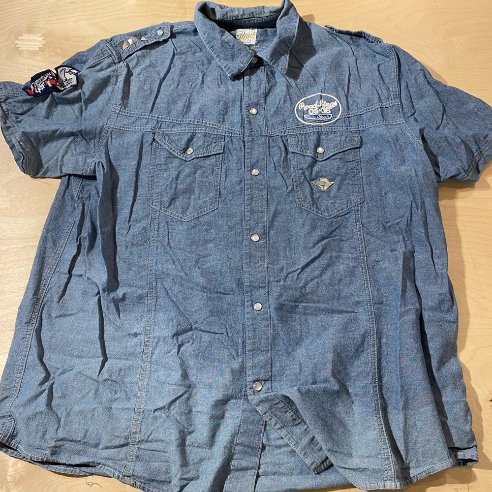 Parish Snap Front Short Sleeve Shirt 4XL (BK)